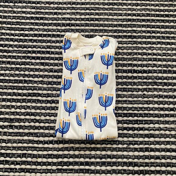 🌿Hanna Andersson Organic Cotton Candle Holder One Piece Pj Pajamas 18/24M - Picture 1 of 4
